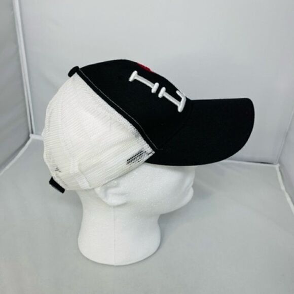 I "Heart" LA Los Angeles Black White Red Baseball Mesh Hat Excellent condition H - Picture 2 of 6